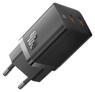 Immagine prodotto di Baseus Caricatore USB-C 40W GaN5 Pro Nero Ricarica Rapida 2 Porte Universale