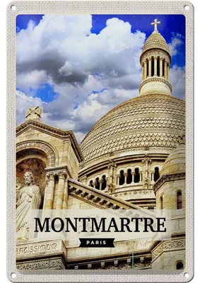 Produktbild von Blechschild Reise 20x30cm Montmartre Paris Architektur