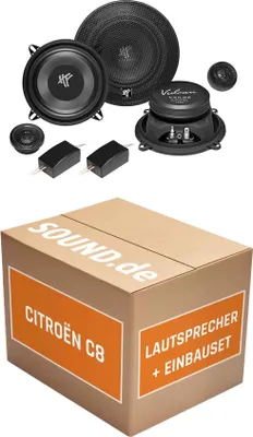 Produktbild von Lautsprecher Boxen Einbaupaket Front Hifonics VX5.2E passend für Citroën C8 2. Generation | 2x Tief-Mitteltöner 2x Hochtöner 2x Frequenzweiche