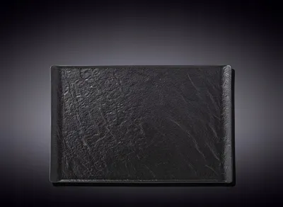 Zdjęcie produktu dla Wilmax Prostokątny talerz SlateStone czarny 29,5 x 14,5 cm porcelana WL-661109/A