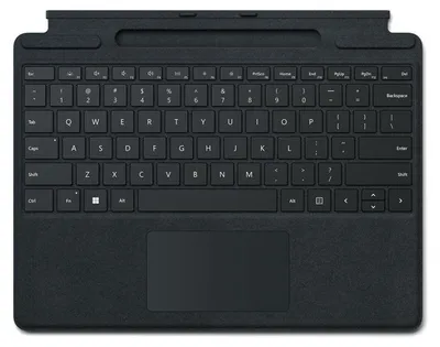 Produktbild von Microsoft Surface Pro Keyboard with Slim Pen for Business, QWERTZ, Deutsch, Touchpad, Microsoft, Surface Pro 10 for Business; Surface Pro 9 for Business; Surface Pro 8 for Business; Surface Pro X..., Schwarz