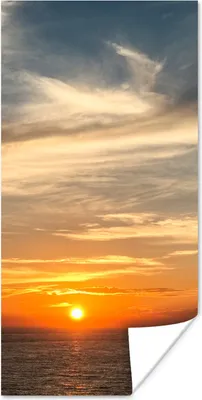 Produktbild von MuchoWow® Poster Sonnenuntergang - Strand - Japan 20x40 cm - Plakat - Foto