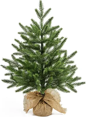 Zdjęcie produktu dla Sztuczne drzewko bożonarodzeniowe, wysokość 60 cm - miniaturowe, zielone drzewko bożonarodzeniowe wykonane z tworzywa sztucznego (PE)