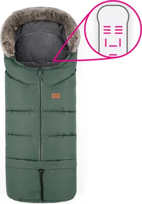 Produktbild von Petite&Mars Fußsack für Kinderwagen 4v1 Arctic Winterfußsack für Kinderwagen Buggy und Autositz * Warrm * Wasserdicht * Winddicht (Veritable Khaki)