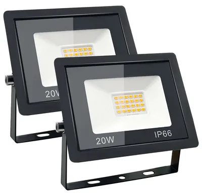 LED-Strahler 20 W warmweiß IP66 wasserdicht, 2 Stück