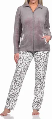 Produktbild von Damen Hausanzug Homewear aus im Animal Look ; braun , 48