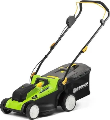 Obrázek produktu pro Akumulátorová sekačka na trávu, 20 V, šířka záběru 37 cm, max. výška sečení 75 mm, Fieldmann (akumulátor a nabíječka nejsou součástí balení)