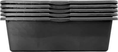 Produktbild von 5 Stück Betonkübel 40 Liter | schwarz, quadratisch