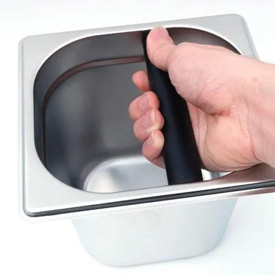 Image de Boîte de récupération de marc de café en acier inoxydable, 15 cm, pour machine à expresso