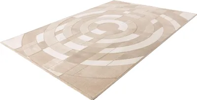 Produktbild von Batucci Bergamo modernes niedrigfloriges Teppich mit 3D-Effekt in Beige 120x170 cm für stilvolle Wohnräume