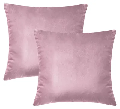 Samt Kissenbezüge 45x45 cm, Rosa, 2er-Set, Dekokissen