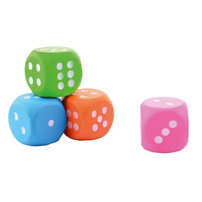 Produktbild von Schaumstoffwürfel 4er-Set 7,5 cm bunt für Spiel und Sport