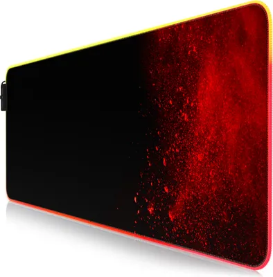 Produktbild von Titanwolf RGB Gaming Mauspad, Mousepad XL 800 x 300mm verbessert Präzision & Geschwindigkeit, Blood