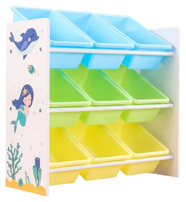 Immagine prodotto di Organizzatore per giocattoli, scaffale per bambini, armadio con contenitori – RUSALKA
