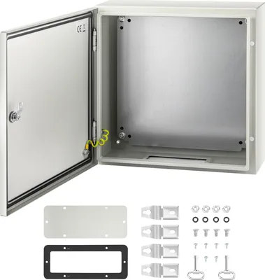 Zdjęcie produktu dla SucceBuy Obudowa stalowa NEMA - 20 x 20 x 6 cali. Stalowa obudowa elektryczna NEMA 4X o stopniu ochrony przed wodą i pyłem IP66. Idealna do zastosowań wewnętrznych i zewnętrznych