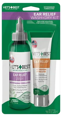 Zdjęcie produktu dla Zestaw do czyszczenia uszu Vets Best 118 ml + 56 g