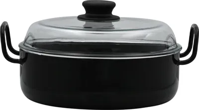 Produktbild von RIESS Schmorpfanne Omas Ø28cm mit Glasdeckel schwarz