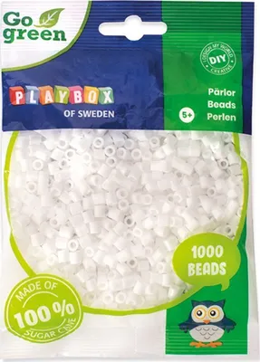 Produktbild von Playbox Bügelperlen Go green Midi 1000 Stk. weiß