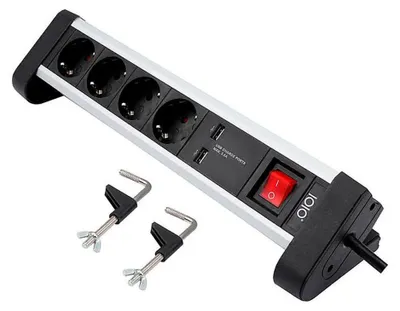Image de Olympia 41224 Olympia IOIO 4-fach Steckdosenleiste mit 2x USB "SL 2425 U"