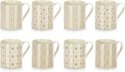 Obrázok produktu pre Keramická sada šálok v štýle Art Deco na horúce nápoje
