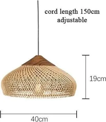 Produktbild von Pendelleuchte, stilvolles Korbdesign, vielseitig für verschiedene Räume, 40x19cm, Keine Glühbirne
