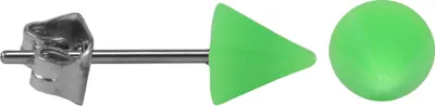 Produktbild von Chirurgenstahl Ohrstecker Acrylspitze Größe - 5 mm Farbe - Grün