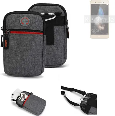 Produktbild von K-S-Trade Holster Gürteltasche kompatibel mit BQ  Handy Tasche Schutz Hülle grau Zusatzfächer 1x