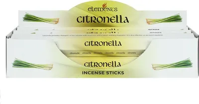 Immagine prodotto di Incenso Elements alla citronella, 6 confezioni SD1388 (taglia unica) (bianco/verde chiaro)