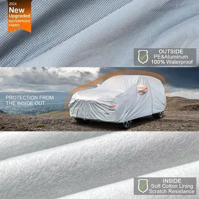Produktbild von Famanu Autoabdeckung Wasserdicht Außenschutz - 4,85 x 1,9 x 1,8 Meter