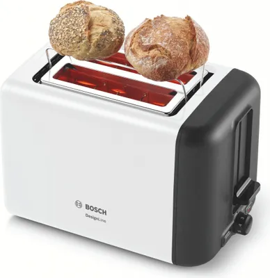 Produktbild von Bosch TAT3P421DE DesignLine - Toaster - weiß/schwarz