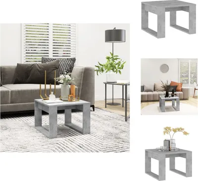 Zdjęcie produktu dla vidaXL Stolik boczny betonowy szary 50x50x35 cm materiał drewnopochodny - Stoliki boczne