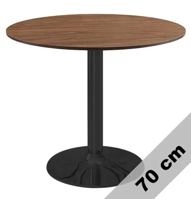 Obrázok produktu pre Kruhový jedálenský stôl VICTORY 70 cm – BROWN, moderný kuchynský stôl s kovovou nohou, škandinávsky dizajn