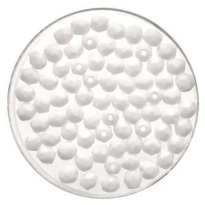 Produktbild von Glorex Perle Glasschliff 4 mm weiß 100 Stück