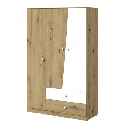 Obrázek produktu pro Kombinovaná šatní skříň 120 cm CHIMA 2 - dub artisan / bílá