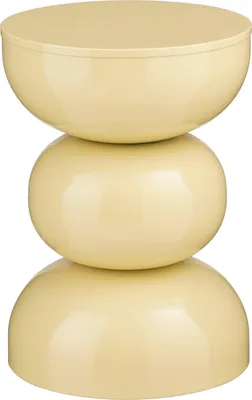 Produktbild von Mica Decorations Luna Beistelltisch - H46 x Ø32 cm - Eisen - Beige