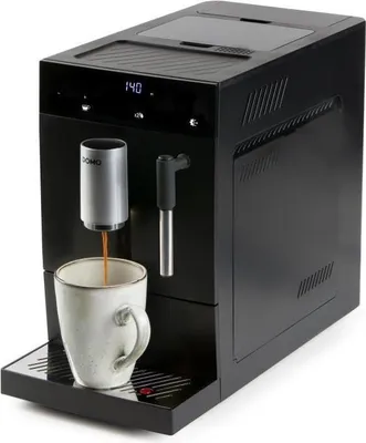 Produktbild von Kaffeevollautomat, DOMO DO1150K, 1350 W, 19 Bar, 1,1 L Tank, 125 g Kaffeebohnenbehälter, Schwarz