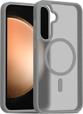 Obrázek produktu pro Magnetické pouzdro pro Samsung Galaxy S23 FE, kompatibilní s MagSafe, matná průsvitná zadní strana, odolné proti nárazům Šedá