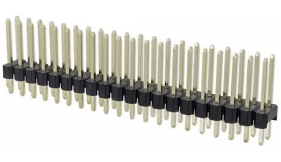 Produktbild von Stiftleiste, 2 x 20, 2,54 mm, gerade, 0,8µ Au (Gold), 5 Stück
