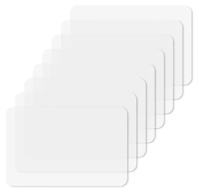 Image de 8x Set de table en plastique transparent 43x28 cm Tapis de table résistant à la chaleur