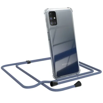 Produktbild von EAZY CASE Handykette kompatibel mit Samsung Galaxy M31s, Handyhülle mit Umhängeband, Handykordel, Schutzhülle Clear, Band in Grün