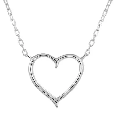 Image de Collier en argent avec un cœur AGS288/47