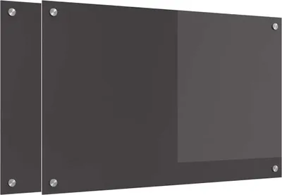 Obrázek produktu pro vidaXL Kuchyňská obkladová deska, 2 kusy, tmavě šedá, 80 x 50 cm, tvrzené sklo