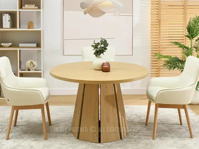Obrázek produktu pro Designový jídelní stůl 120 DAMIEN - dub