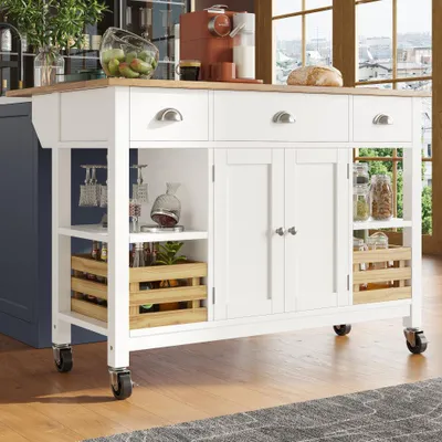Produktbild von Küchenwagen – Servierwagen – Küchenwagen – Aufbewahrungswagen – Rollwagen – Modern – 120x45x90 cm