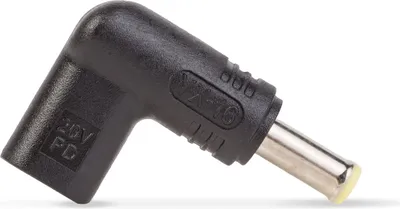 Produktbild von USB-C auf DC 5,5 x 3,0 mm Adapter für Samsung Laptop – 20 V – USB-C Ladekonverter – Schwarz [55063G]