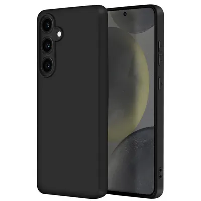 Produktbild von Avizar, Soft Touch Hülle Silikon Samsung Galaxy S24 FE, matte Rückseite, Schwarz