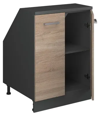 Produktbild von Dachschrägenschrank Vicco Rion Sonoma 60 x 81.6 cm mit 2 Türen, Schrankkorpus 60 cm Tiefe, Model 60464