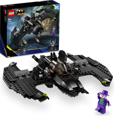 Zdjęcie produktu dla LEGO 76265 DC Batwing: Batman kontra Joker, zabawka, kultowy samolot z filmu Batman z 1989 i 2 minifigurki, zestaw do zabawy w superbohatera, prezent urodzinowy dla dzieci, chłopców i dziewczynek