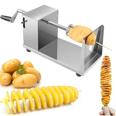 Produktbild von Spiralschneider-Einsatz Spiralschneider Gemüse Kartoffelschneider Kartoffelspiralenschneider,Edelstahl,DIY-Grill-Schneider,Gemüse Twister,Obstschneide