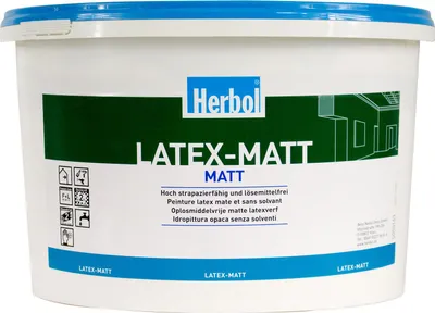 Produktbild von Herbol Latex Matt - 5 Ltr Weiss